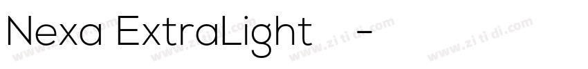 Nexa ExtraLight 超亮体字体转换